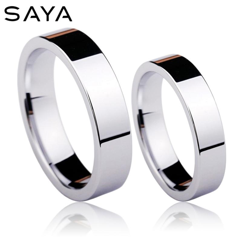 Men Accessories In Silver - แหวนทังสเตนสำหรับผู้ชายผู้หญิงเครื่องประดับงานแต่งงานของขวัญแหวนเงินเรียบง่ายปรับแต่งได้ตามต้องการ