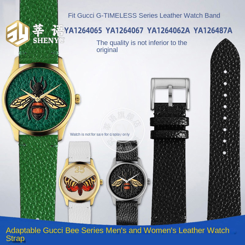 Men'S Accessories Gucci - SHENYU สายหนังปักลายสำหรับ Gucci, YA1264067 YA1264065 G-TIMELESS