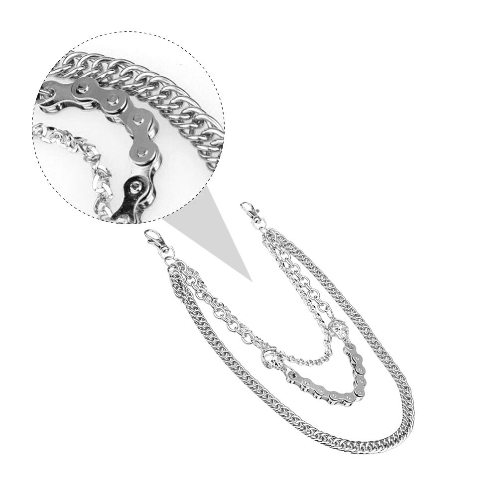 1 ชิ้น โซ่หัวกะโหลกโลหะสีเงิน  - Men Accessories In Silver บทวิจารณ์และราคา
