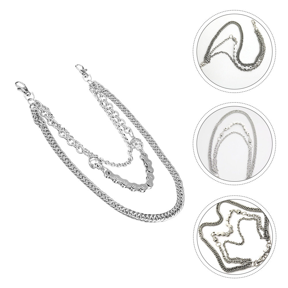 1 ชิ้น โซ่หัวกะโหลกโลหะสีเงิน  - Men Accessories In Silver บทวิจารณ์และราคา