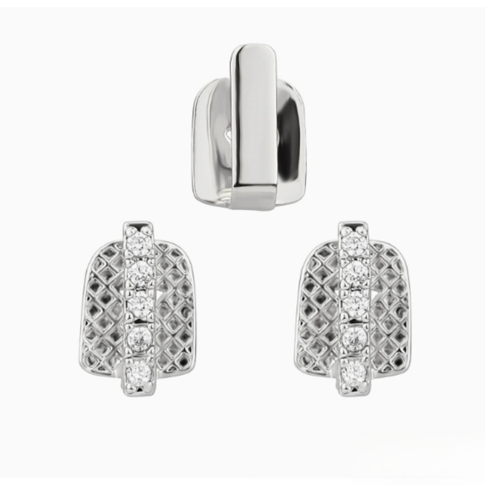 กริลล์ฟันชุบทองคำขาวประดับเพชร - Men Accessories In Silver บทวิจารณ์และราคา