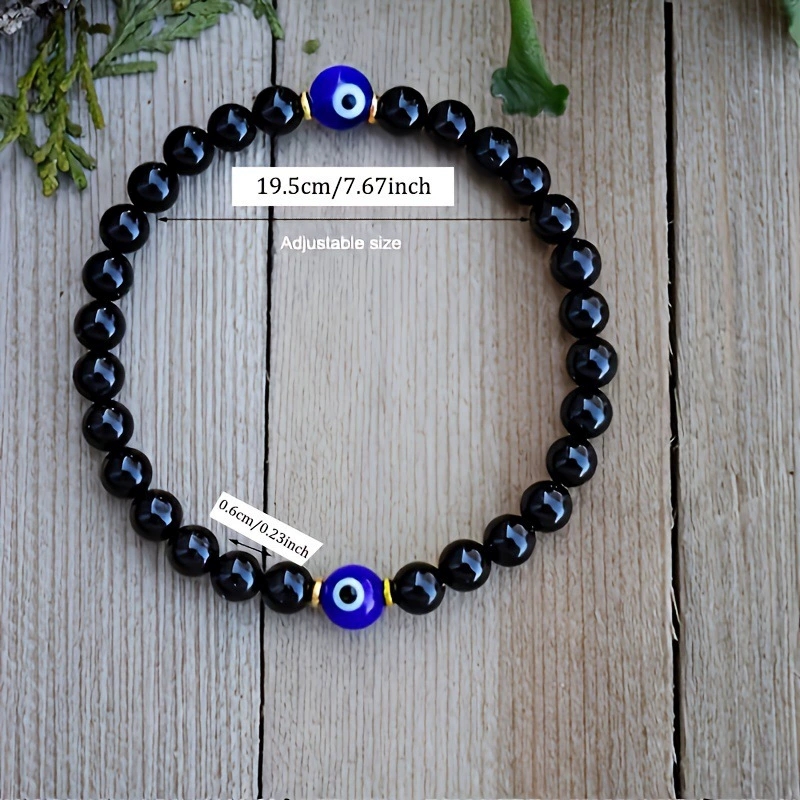 สร้อยข้อมือลูกปัดลายตาปีศาจสีน - Men Accessories Evil Eye บทวิจารณ์และราคา
