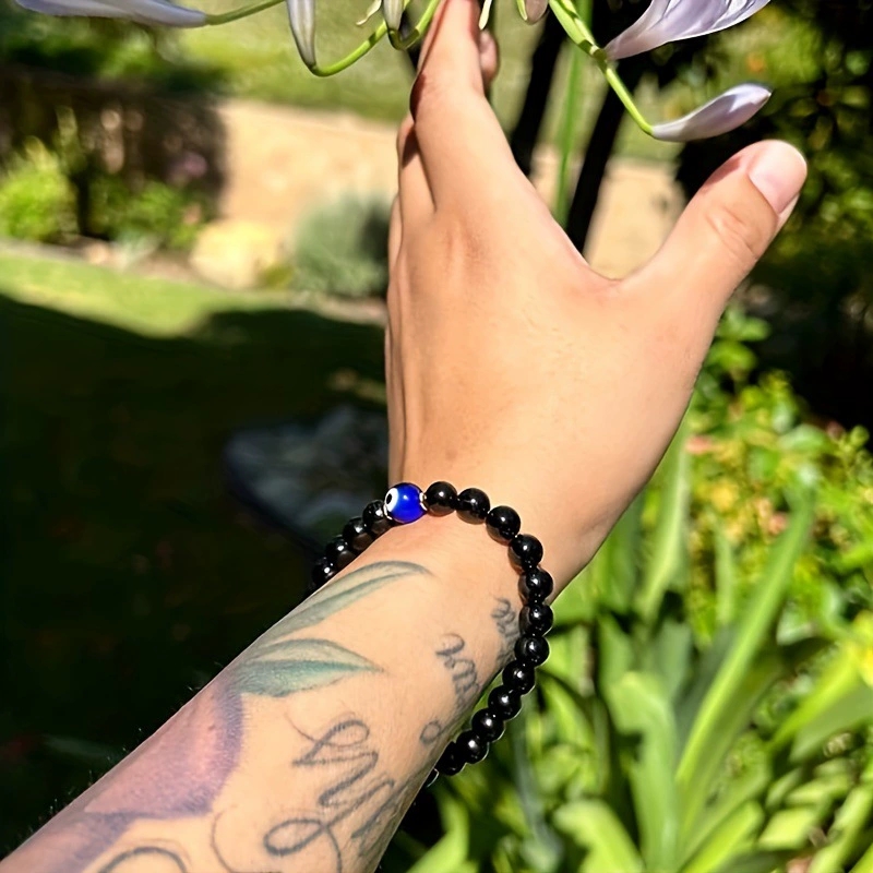 สร้อยข้อมือลูกปัดลายตาปีศาจสีน - Men Accessories Evil Eye บทวิจารณ์และราคา