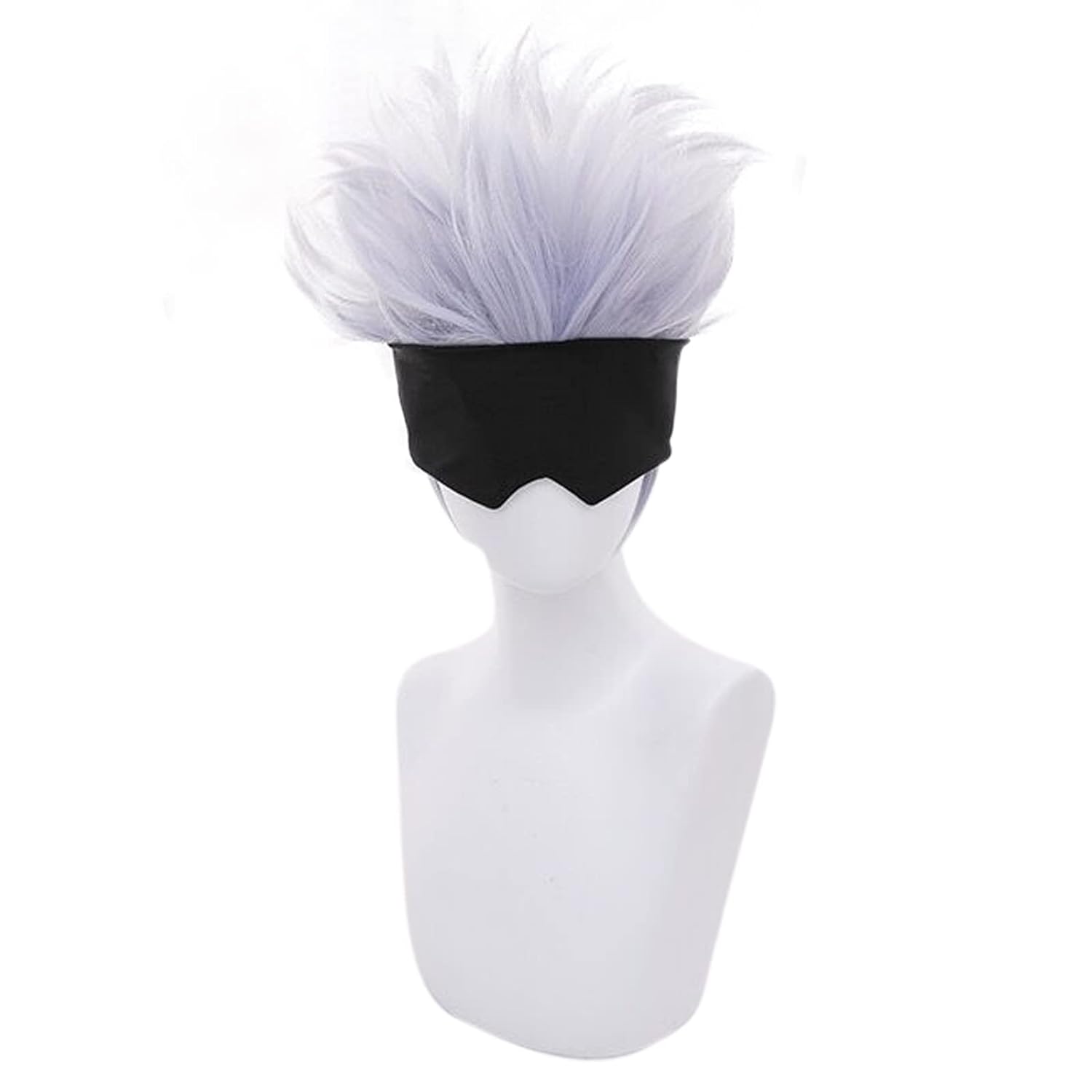 วิกผมสีดำแบบปิดตา + แบบหยักสั้ - Men Accessories In Silver บทวิจารณ์และราคา