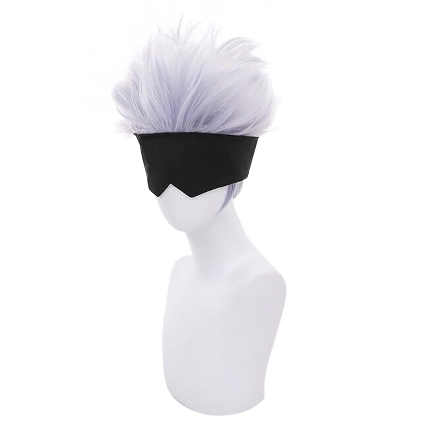 วิกผมสีดำแบบปิดตา + แบบหยักสั้ - Men Accessories In Silver บทวิจารณ์และราคา