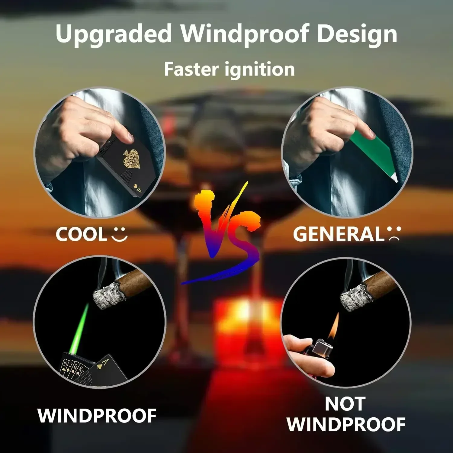 โลหะการ์ดเล่นบิวเทนไฟแช็กWindp - Men Accessories Pk บทวิจารณ์และราคา