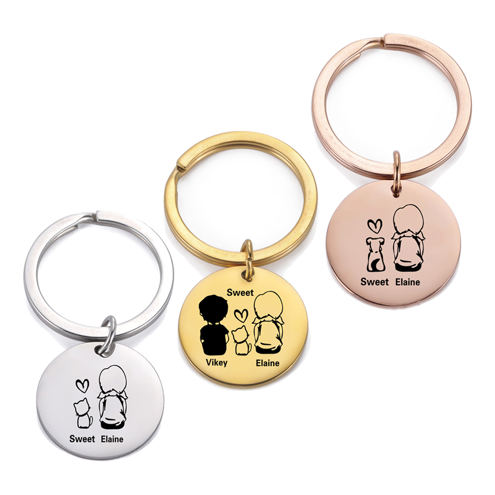 พวงกุญแจส่วนตัวสำหรับครอบครัว  - Men Accessories In Silver บทวิจารณ์และราคา