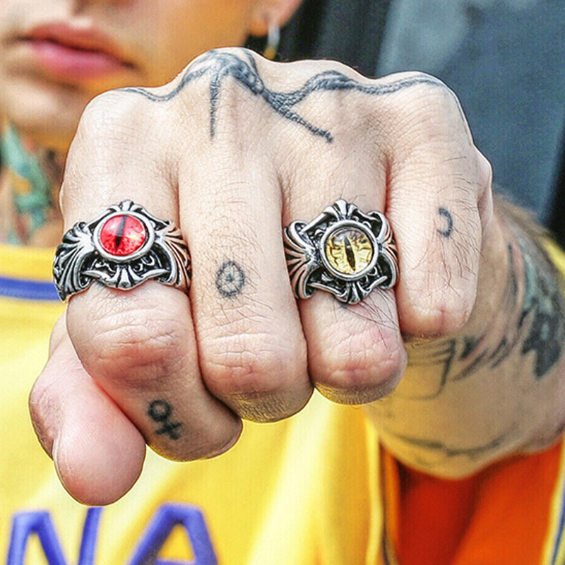 แหวนตาชั่วร้ายแนวเรโทรสำหรับผู - Men Accessories Evil Eye บทวิจารณ์และราคา
