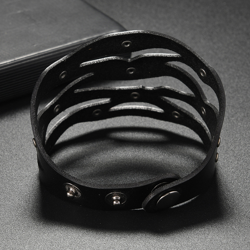 กำไลข้อมือหนังแท้ถักสไตล์พังก์ - Men Accessories Pk บทวิจารณ์และราคา