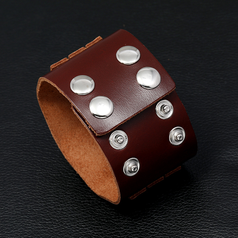 กำไลข้อมือหนังวัวสไตล์พังก์วิน - Men Accessories Pk บทวิจารณ์และราคา